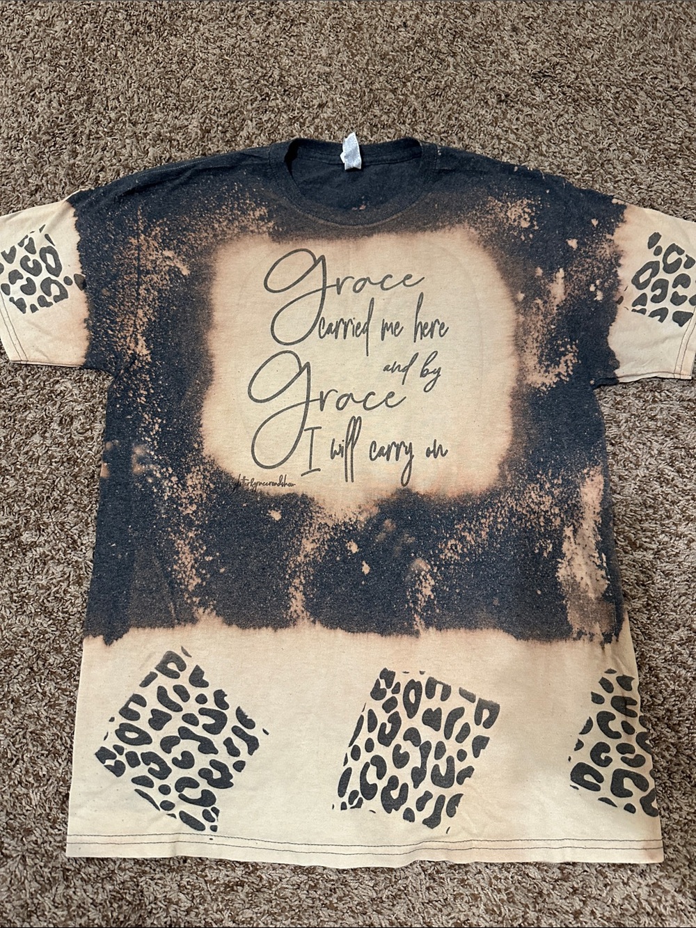 Bleached Leopard “Grace” Graphic Tee